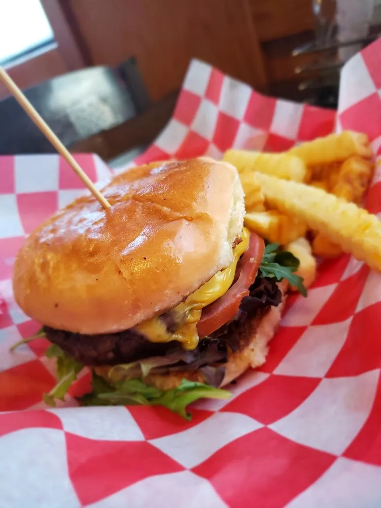 Cheese Burger and Fries